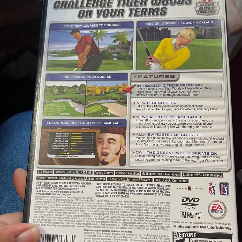 Tiger Woods PGA Tour 2005 Sony PlayStation 2 PS2 EA Sports‎